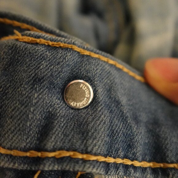 Flying Monkey Jeans low rise skinny women's 32 blue‎ denim fade lightweight - Picture 12 of 14